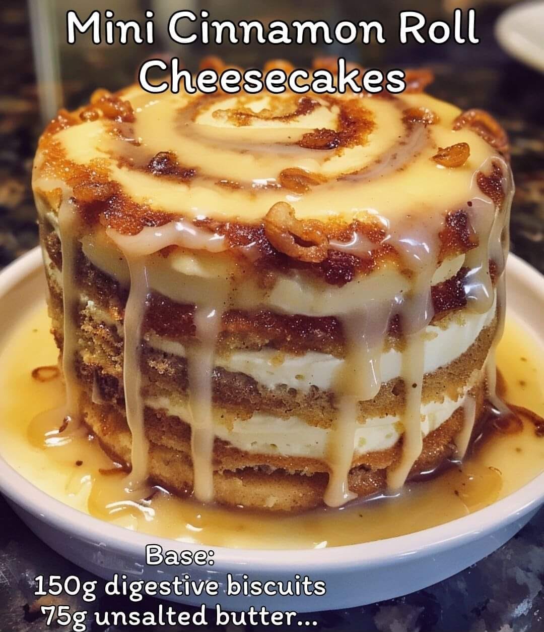 Mini Cinnamon Roll Cheesecakes 😍