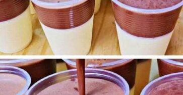 Combination Of Vanilla And Chocolate Pudding