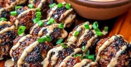 Juicy korean bbq meatballs with spicy mayo kick