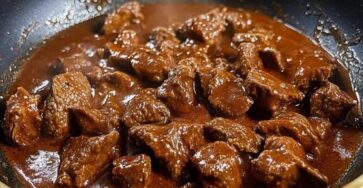 Authentic carne guisada (mexican style beef stew)