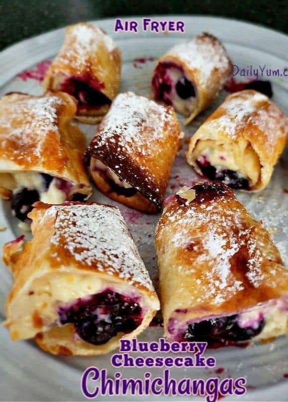 After Dinner Dessert Is Air Fryer Cheesecake Chimichangas