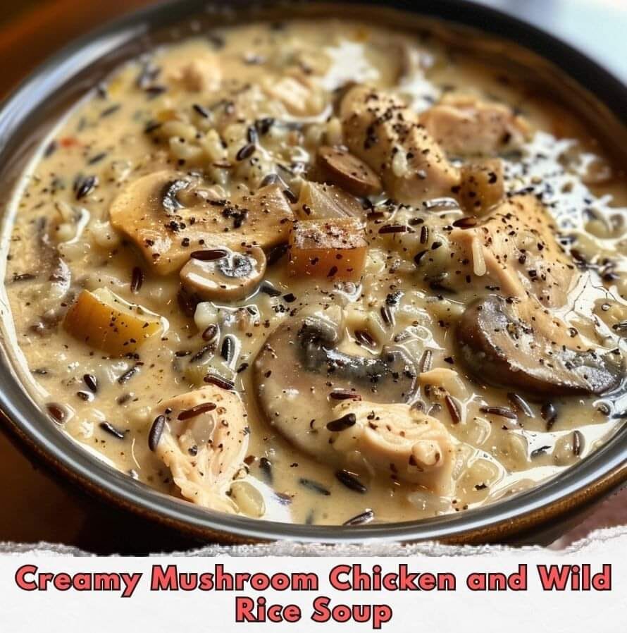Creamy Mushroom Chicken And Wild Rice Soup