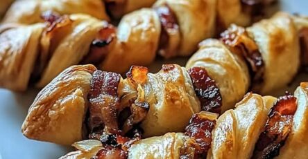 Sourdough discard bacon & caramelized onion twists 🧅🥓