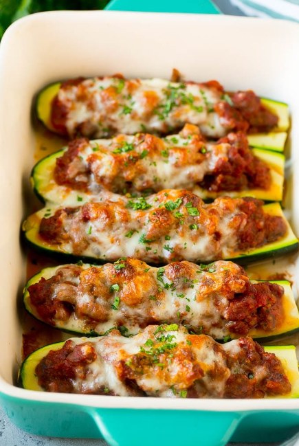 Stuffed Zucchini Boats 😋🥰😍😋
