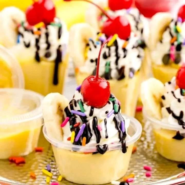 Banana Split Jello Shots