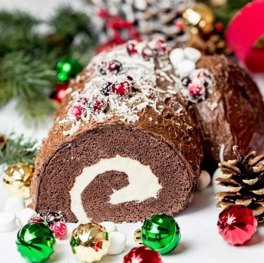 Christmas Yule Log Cake