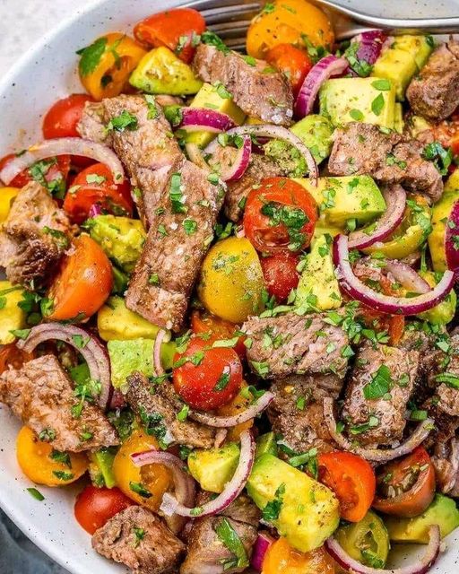 Steak + Vine Ripened Tomato Salad