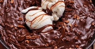 My grandma made “chocolate skillet cake & ice cream”, y’all help me make her day with compliments …be kind