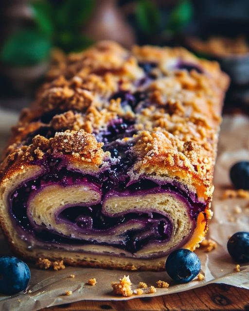 Blueberry Cream Cheese Babka
