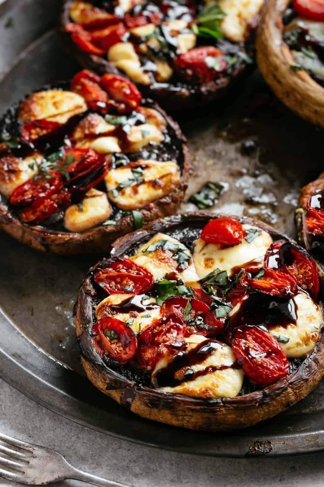 Caprese Stuffed Portobello Mushrooms!
