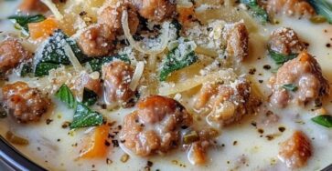 Creamy Parmesan Italian Sausage Soup