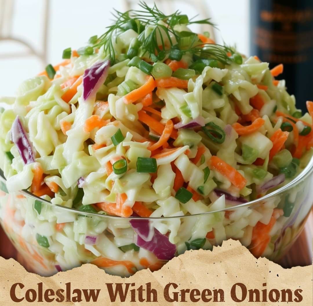 Easy Creamy Coleslaw With Green Onions