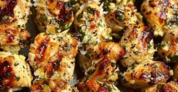 Garlic Parmesan Chicken Skewers