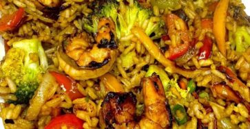 Honey Garlic Shrimp Rice Stir Fry