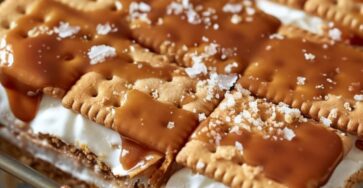 Ritz Cracker Salted Caramel Icebox Cake