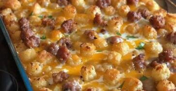 Tater Tot Sausage Breakfast Casserole