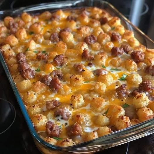 Tater Tot Sausage Breakfast Casserole