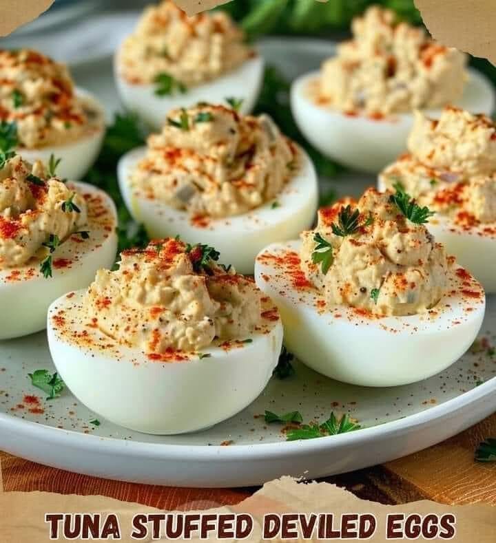 Tuna Stuffed Deviled Eggs