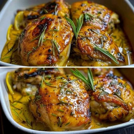 Roasted Thighs Chicken With Garlic And Rosemary
