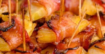 Air Fryer Bacon Wrapped Pineapples