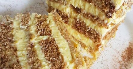 Banana Pie With White Brigadeiro.