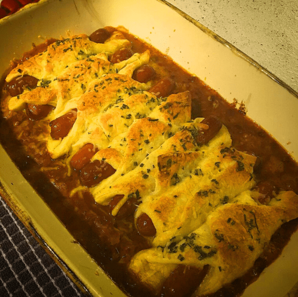 Chili Cheese Dog Casserole
