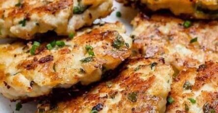 Cheesy Chicken Fritters Recipe