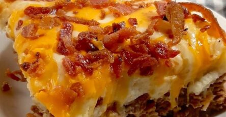 Cowboy Meatloaf And Potato Casserole