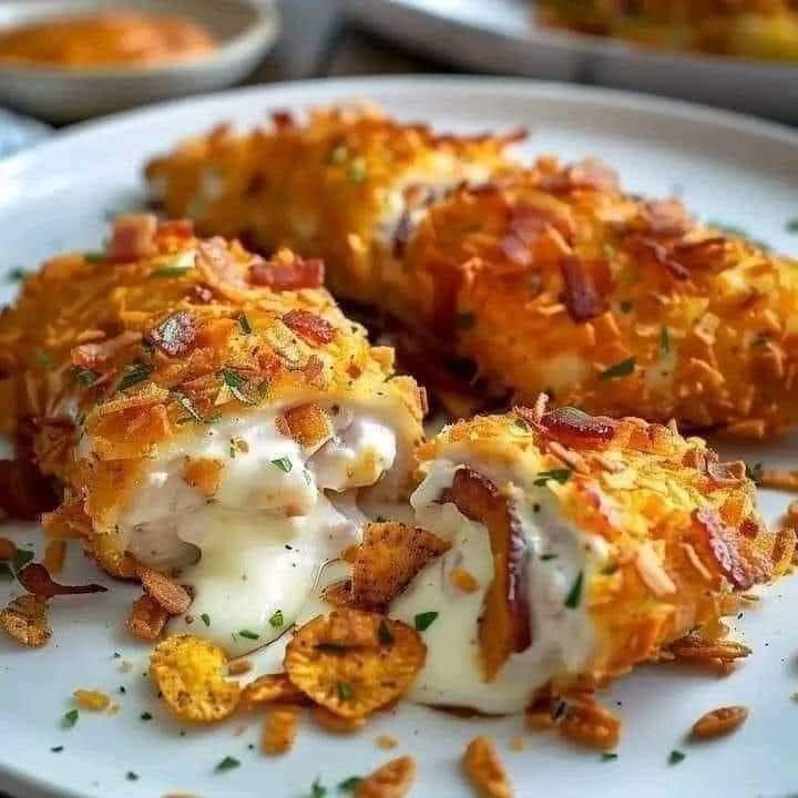 Cream Cheese Bacon Stuffed Chicken Doritos