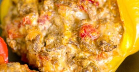 Creamy Taco Stuffed Bell Peppers!! Recipe