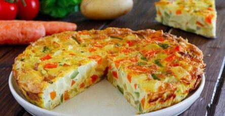 Easy Baked Vegetable Omelet Recipe