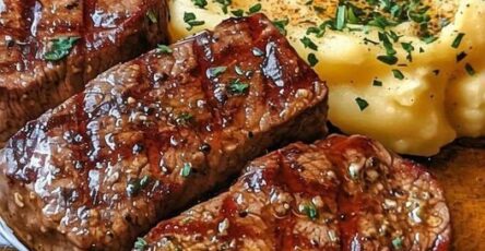 Garlic Butter Steak Bites And Mash