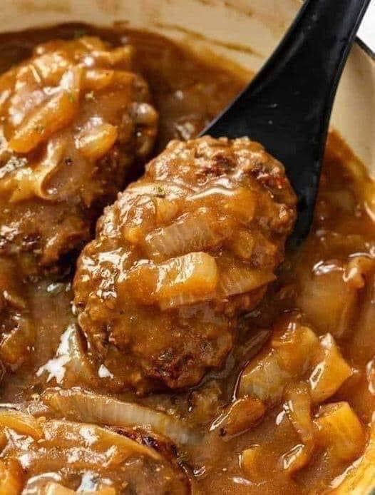 Hamburger Steak With Onion Grav