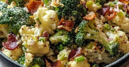 Loaded Broccoli Cauliflower Salad
