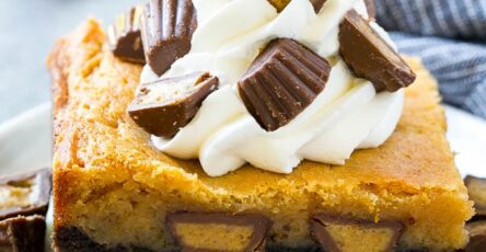 Peanut Butter Chocolate Gooey Butter Cake