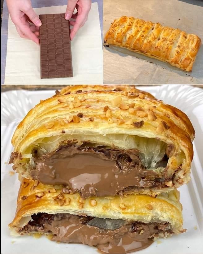 Puff Pastry And Chocolate Braid