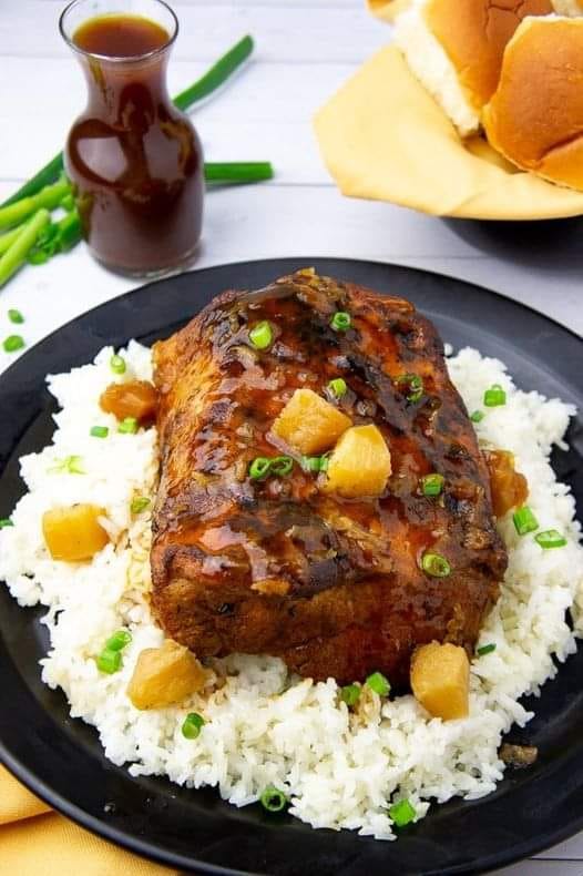 Slow Cooker Pineapple Pork Loin Roast.