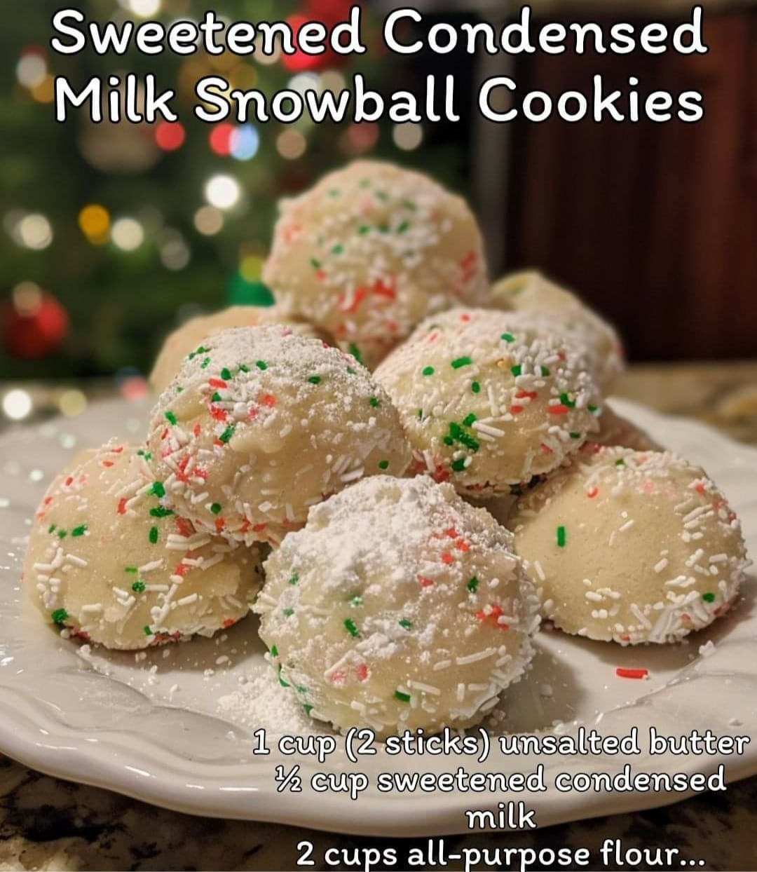Sweetened Condensed Milk Snowball Cookies