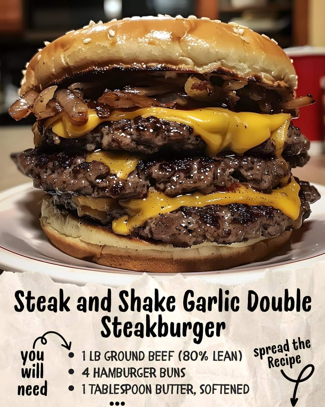 Steak And Shake Garlic Double Steakburger