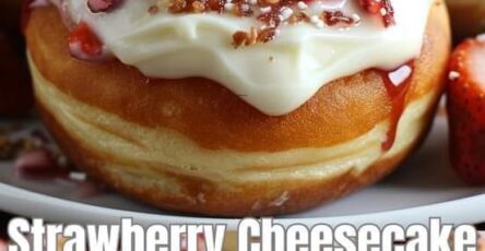 Strawberry Cheesecake Stuffed Donuts