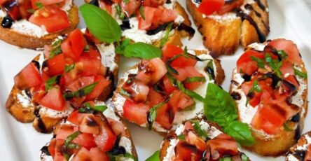 Tomato And Goat Cheese Bruschetta