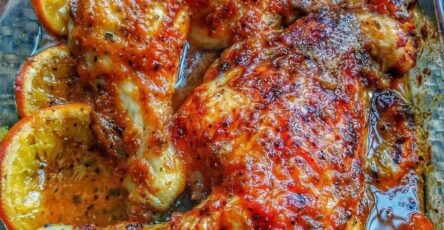 Baked tangerine chicken