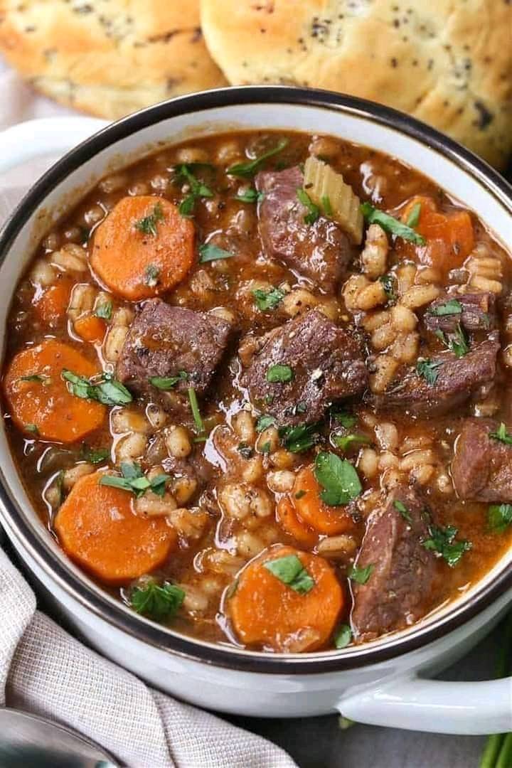 Beef barley soup recipe is the best