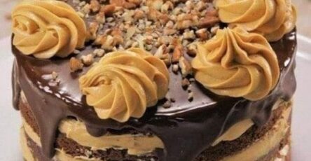 Chocolate cake with caramel filling