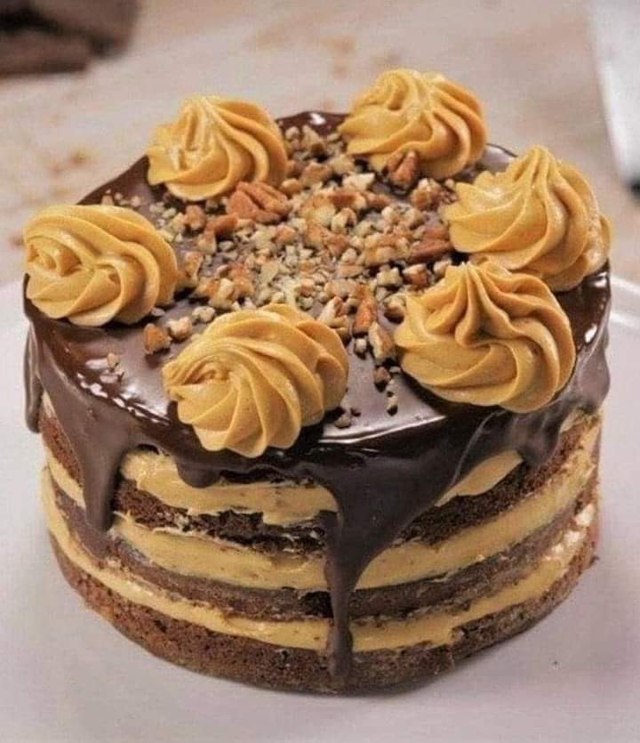 Chocolate cake with caramel filling