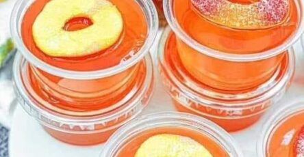 Crown peach jello shots