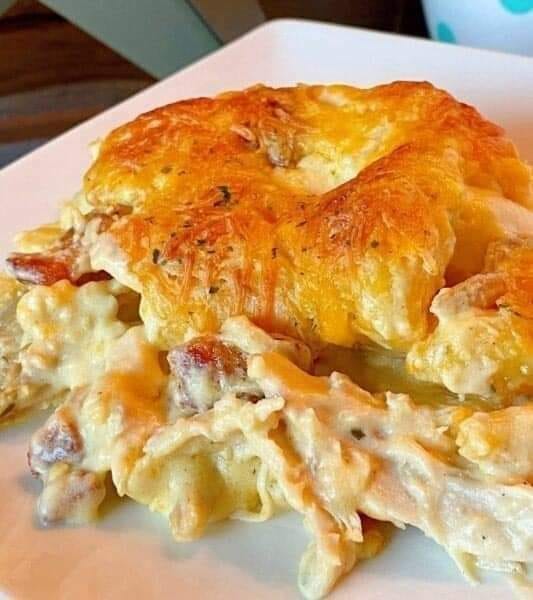 Chicken bubble biscuit bake casserole