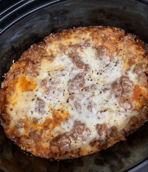 Crockpot lasagna looks delicious
