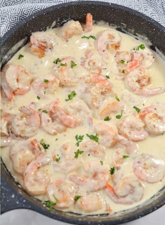 Creamy garlic shrimp