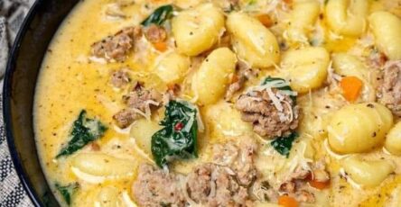 Creamy italian sausage gnocchi soup